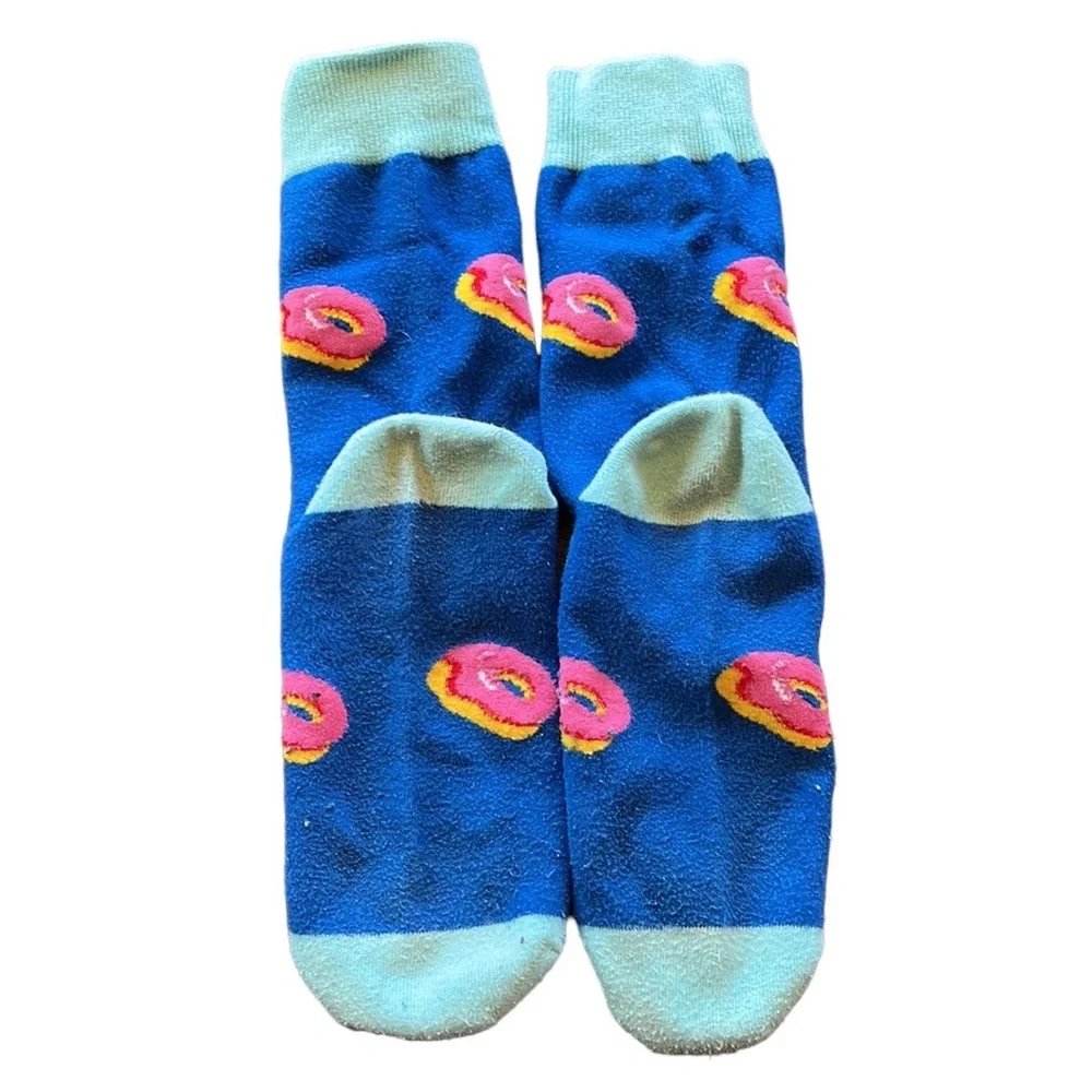 Novelty Crew Socks Donut Print